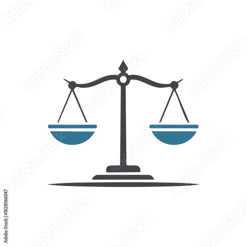 Law and Justice Balance Scale Icon Legal System Equality Fairness Concept