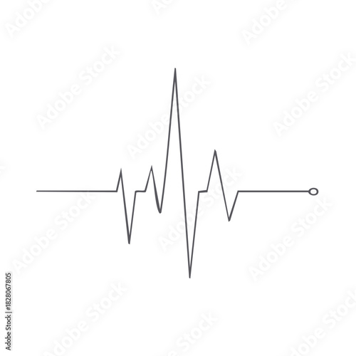 Heartbeat EKG Line Graph Pulse Waveform
