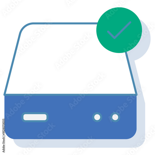 Hard drive icon, Data Storage Drive, Computer Hard Disk, Digital Memory Device, Backup Storage Unit, vector