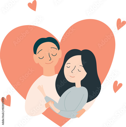 Valentine's Day. A couple in love.