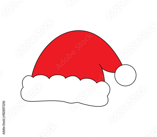 Gorro de papa noel rojo y blanco