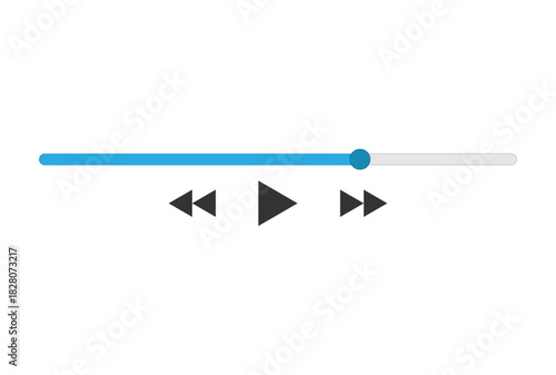 Barra de progreso y controles de reproductor de audio o video