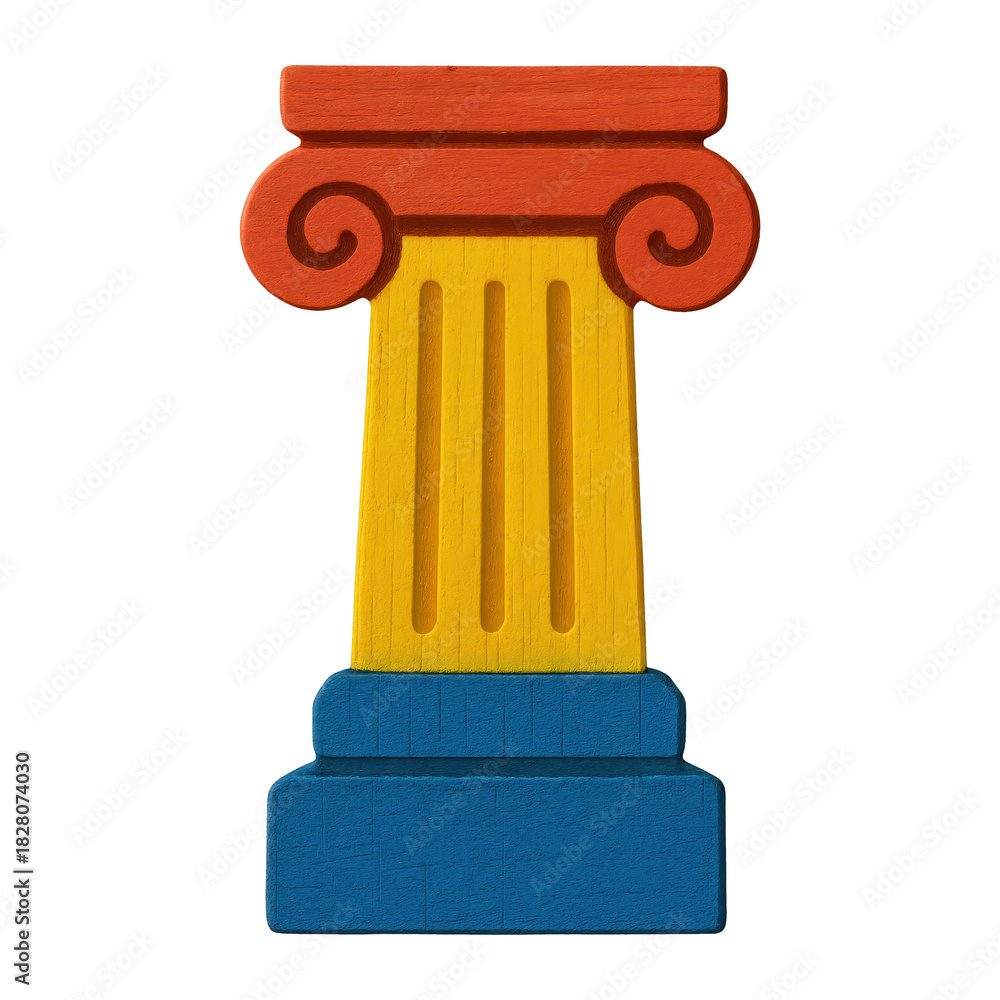Naklejka premium PNG Colorful ancient Greek column illustration.