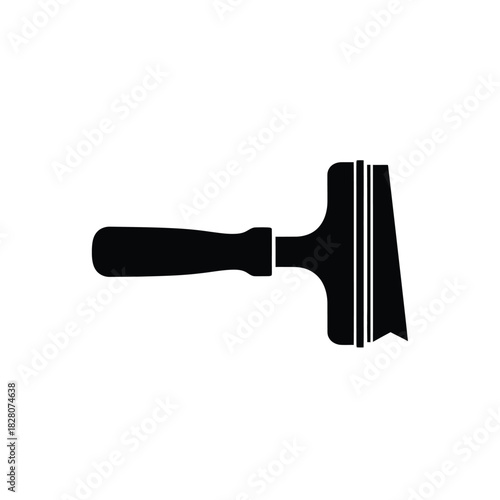 Black silhouette of a paint scraper tool vector 1