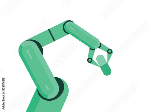 A robotic arm delicately holds a capsule, symbolizing automation in pharmaceuticals.