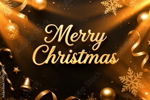 Black and Gold Luxury Christmas Frame Background,
Elegant Golden Holiday Border on Dark Festive Backdrop,Generative ai

