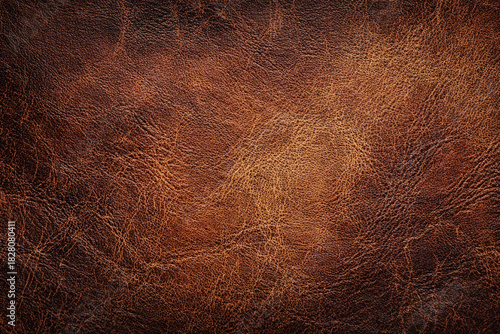 Close-up view of a dark brown leather texture with visible grain and imperfections