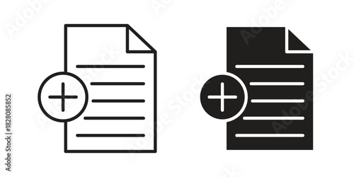 Add document icon line illustration background. icon concept vector