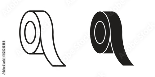 Adhesive tape icon line illustration background. icon concept vector