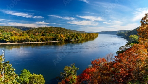 Susquehanna River In Pa Usa On A Summer Autumn Day It Is The Longest River On The East Coast Of The United States That Drains Into The Atlantic Ocean Via The Chesapeake Bay