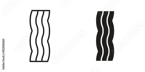 Bacon icon line illustration background. icon concept vector