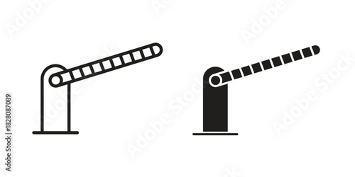 Barrier icon line illustration background. icon concept vector