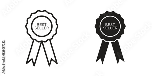 Best seller icon line illustration background. icon concept vector