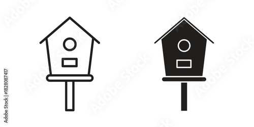 Bird house icon line illustration background. icon concept vector