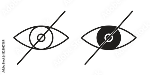Blindness icon line illustration background. icon concept vector