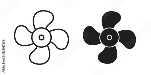 Boat screw icon line illustration background. icon concept vector