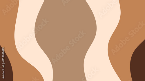 Minimalist boho abstract background with earth tone waves. Abstract desert landscape or sand dunes background. Minimalist wavy background.