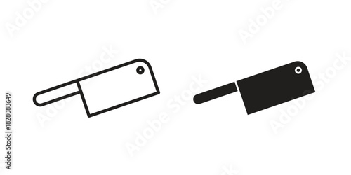 Butcher knife icon line illustration background. icon concept vector