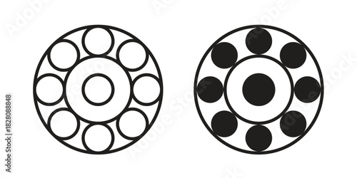 Car bearing icon line illustration background. icon concept vector