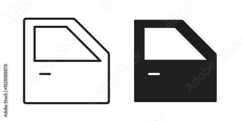 car door icon line illustration background. icon concept vector