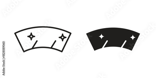 car windscreen icon line illustration background. icon concept vector