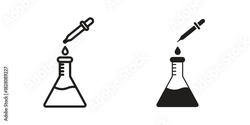 Chemical test icon line illustration background. icon concept vector