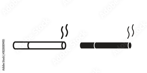 Cigarette icon line illustration background. icon concept vector