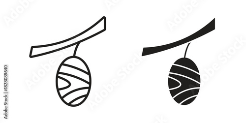 Cocoon icon line illustration background. icon concept vector