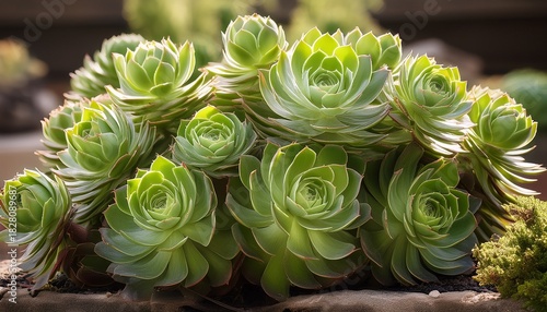 A Succulent Evergreen Perennial Aeonium Arboreum Blackhead
