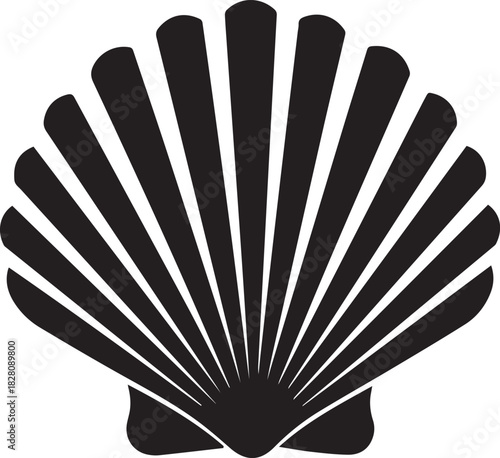 Scallop Seashell Ocean Silhouette Icon