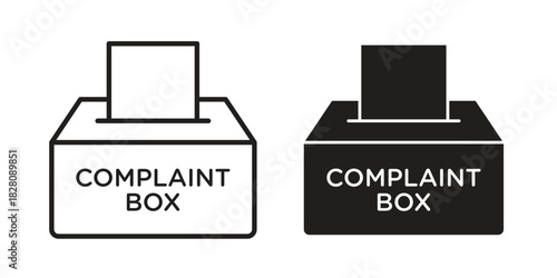 Complaint box icon line illustration background. icon concept vector