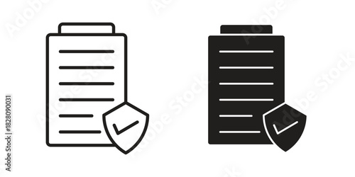 Contract coverage icon line illustration background. icon concept vector
