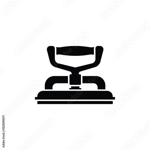 Black suction cup with handle on white background vector