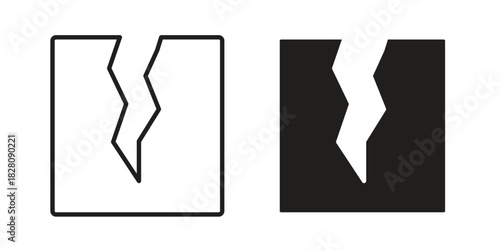 Crack icon line illustration background. icon concept vector