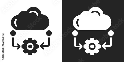 Paas Icon In Black And White Glyph Style
