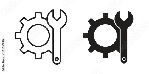 Customized icon line illustration background. icon concept vector