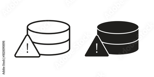 Data loss icon line illustration background. icon concept vector