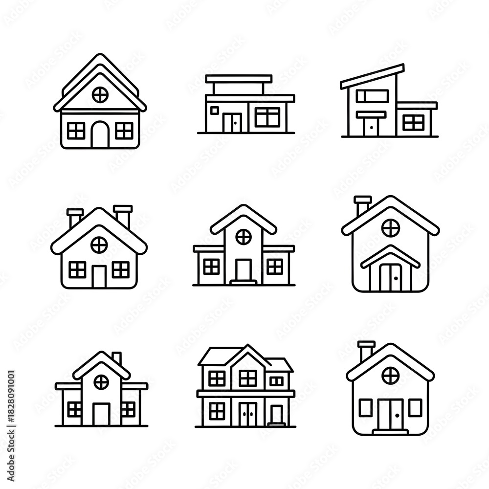 Fototapeta premium house icons set