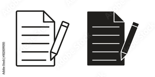 Declarations icon line illustration background. icon concept vector