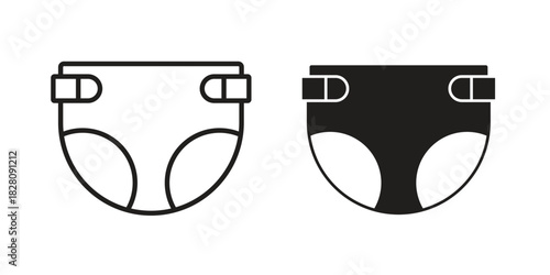 diaper icon line illustration background. icon concept vector
