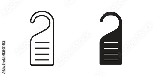 Door hanger icon line illustration background. icon concept vector