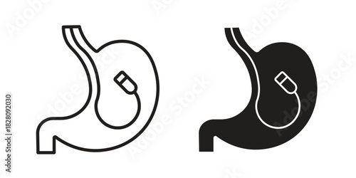 Endoscopy icon line illustration background. icon concept vector