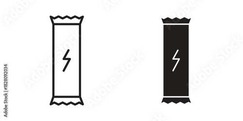 Energy bar icon line illustration background. icon concept vector