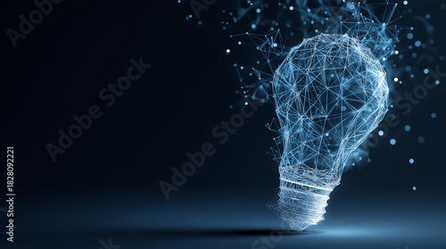 abstract lamp smart new idea digital low poly wireframe visual