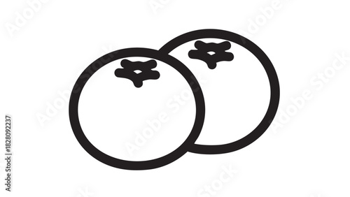 Minimalist Blueberry Illustration for Healthy Eating Promotion