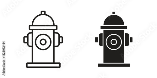 Fire hydrant icon line illustration background. icon concept vector