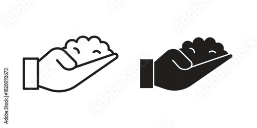 Foam icon line illustration background. icon concept vector