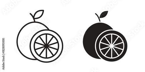 Grapefruit icon line illustration background. icon concept vector