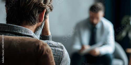 Understanding the Inner Self: A poignant scene unfolds as a person seeks solace with a therapist, embodying the journey of mental wellbeing and healing.