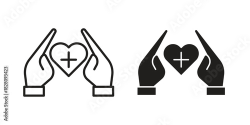 Health insurance icon line illustration background. icon concept vector